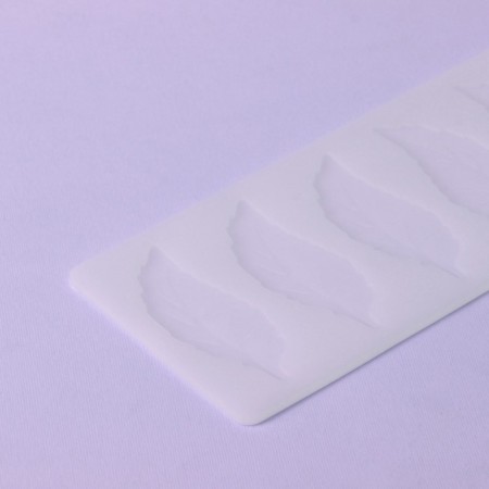 Form for chocolate "leaflets", silicone, 6 cells, 22 × 9 × 0.3 cm, the color is transparent-1