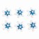 Decor "Snowflakes", set of 6 pcs.