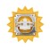 Single rosette Kranz "happy", the sun hidden with salary, lat. curtains, yellow