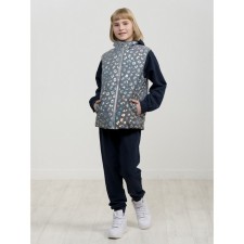 Vest for girls, height 122 cm, silver color
