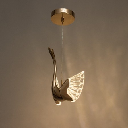 Bayerlux lamp "Swan" LED 12W gold 24x15.5x22-110 cm-2