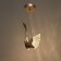 Bayerlux lamp "Swan" LED 12W gold 24x15.5x22-110 cm