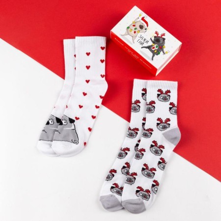 A set of New Year's women's socks KAFTAN "Light" p. 36-40 (23-25 ​​cm), 2 pairs-1