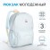 School backpack from textiles on lightning, 3 pockets, blue color