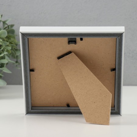 Photo frame Plastic "Mira" 15x15 cm, 641861 White (plastic screen)-3