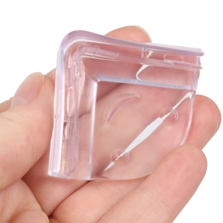 Protective overlays on the corners of the "muzzle", set of 4 pcs., Transparent, crumb I-10