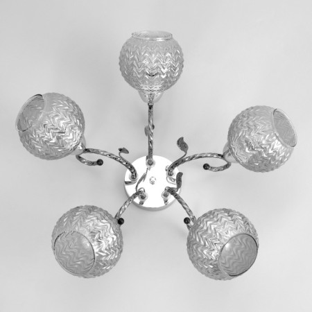 Teresa chandelier 5x40W E27 chrome, black chrome 55x55x21cm-3