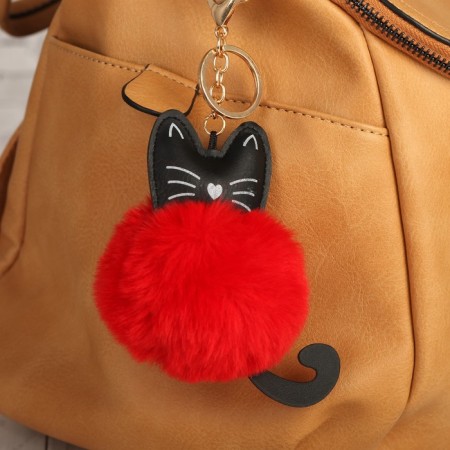 Fluffy on the ring "A cat with a red belly" 12.5x8x8 cm