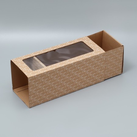 Gift Folding Box with PVC, packaging, love you, 16 x 35 x 12 cm-3