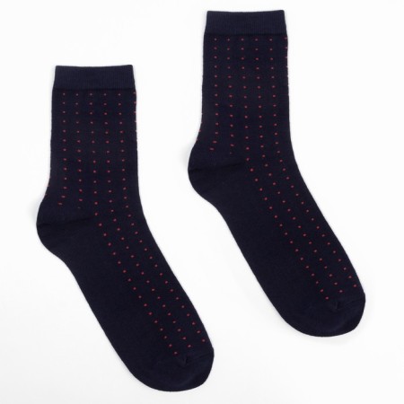 Men's socks minku "red dots", blue color, size 40-41 (27 cm)