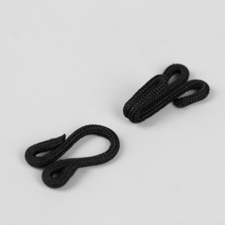 The hook is sewn in a braid, for outerwear, 35 × 12 mm, 5 pcs, black color-2