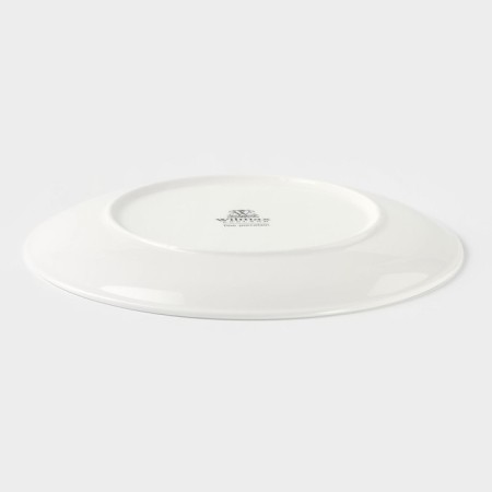 Porcelain plate lunch with a thickened edge Wilmax Olivia Pro, D = 23 cm, white color-4