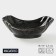 Porcelain salad Magistro "Night Rain", 13 × 8 × 4.5 cm, black color
