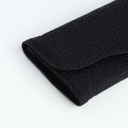 Women's wallet on a magnet, black color-3
