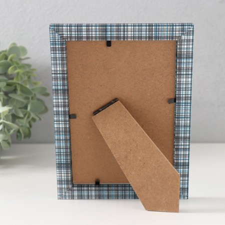 Photo frame MDF 10x15 cm "Scottish cage on dark brown" 1.5x14x17 cm-3