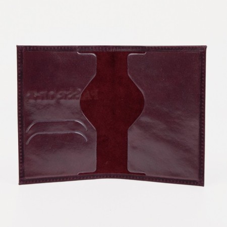 Cover for passport, burgundy color-2