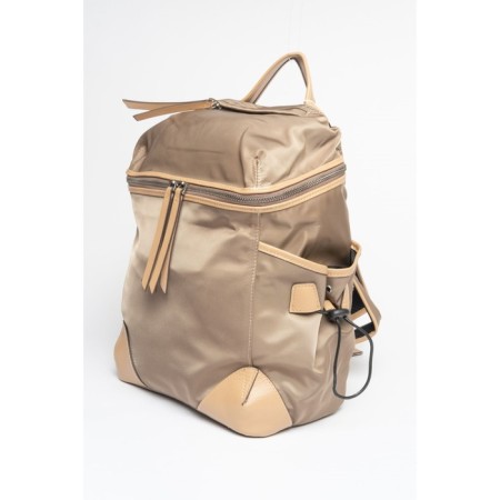 Women's backpack, textiles, ludor beige, 38x14x34 cm-1