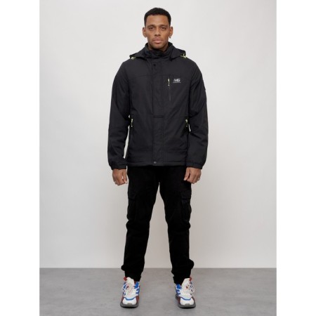 Sports male jacket, size 52, black color-7