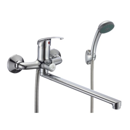 Bath mixer and shower Eleanti Elt2030, single -leaf, hose, watering can, bracket, chromium color 40736