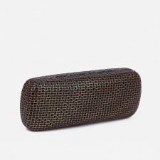 Case for glasses on a cracker, black/gold color