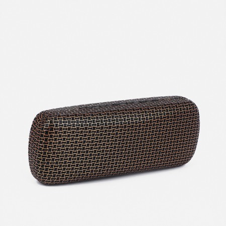Case for glasses on a cracker, black/gold color