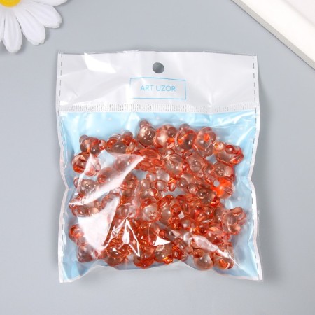 Decor for creativity plastic "Teddy bear" Red set 25 pcs 1.8x1.5x1 cm-3