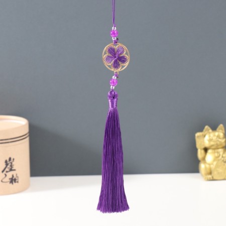 Textile suspension, metal "Flower in the rim" purple 1x3x19.5 cm