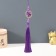 Textile suspension, metal "Flower in the rim" purple 1x3x19.5 cm