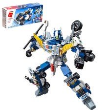 Constructor Robot Police Transport, 6 types, mix