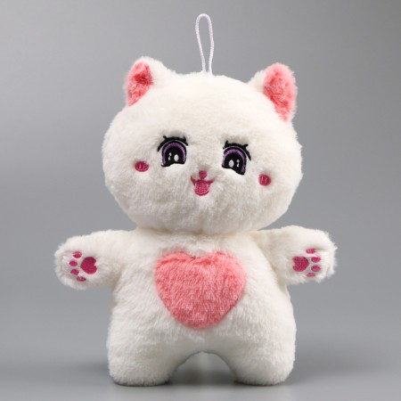 Soft toy "cat", 24 cm, white color