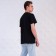 T -shirt male, black color, size 58