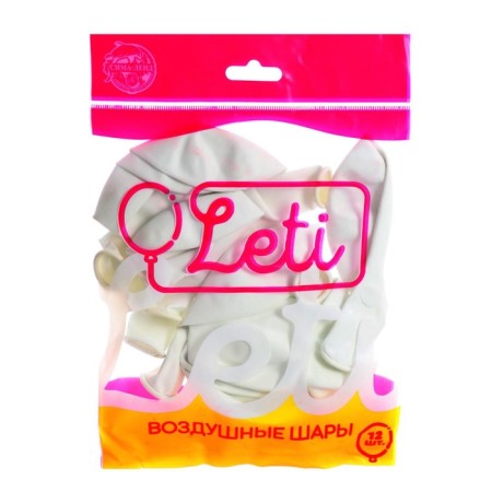 Latex ball 12 ", pastel, set 12 pcs., White color-2