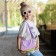 Children's bag, textile, lilac-yellow color 4 cm x 17 cm x 13 cm