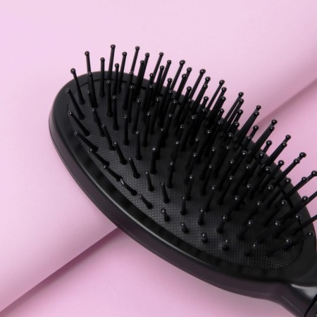 Massage comb, 7 × 24 cm, black/silver color-1