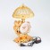 Clock - alarm clock "Fireplaces. Parrots", with backlighting - a nightlight, discrete move, 16 x 31 cm