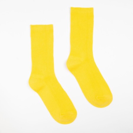 Women's socks, color yellow neon, size 36-40-1
