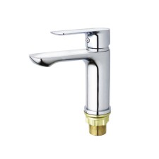 RMS SL133-001F shell mixer, single-leaf, short spout, nut, chrome