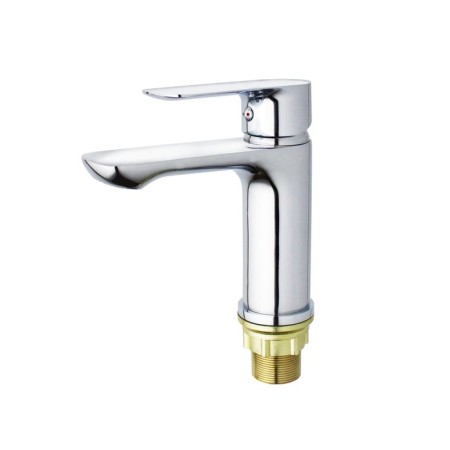 RMS SL133-001F shell mixer, single-leaf, short spout, nut, chrome