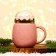 Ceramic mug “Everything will come true”, 450 ml, pink color