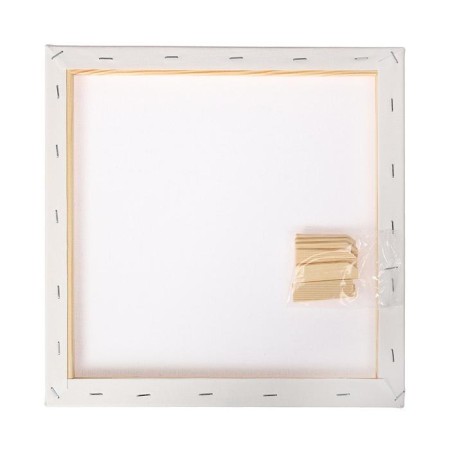 Canvas on the subframe, cotton 100%, 30 x 30 x 1.8 cm, acrylic soil, fine -grained, 280 g/m²-2
