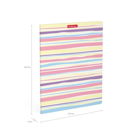 Notebook of 48 sheets in the Pastel Lines cage, cover coated cardboard, offset unit, mix-9