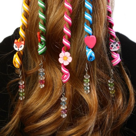 Hair decoration, spiral "Mix" 22 cm-1