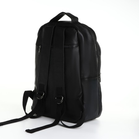 Women's backpack city on lightning, Fidelio Largo, 2 external pockets, black color-1