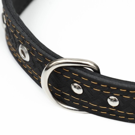 Collar leather two-layer dimensionless, 64 x 3 cm, Osh 30-55 cm, black-3