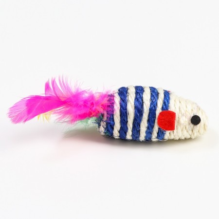 Sizalevaya mouse, 7 cm, blue/white-1