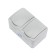 Horizontal block 2 sockets (ceramics) mini ip54 with grounding, o/y, gray kranz