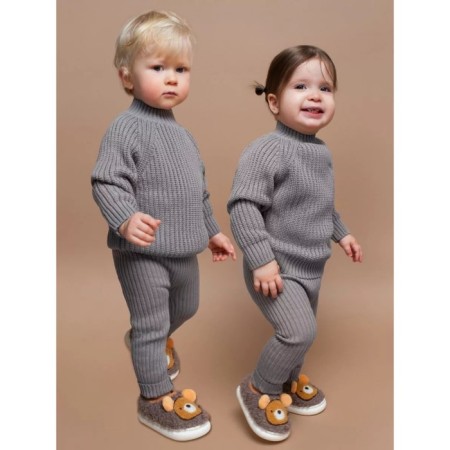 Sweater Children's Knitted Amarobaby Warm, height 92 cm, color gray color-5