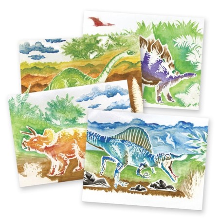 Dinosart reconnaissance set for drawing with a palette and ready-5