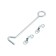 Winding hook KR-150 zinc, in packaging 100 pcs