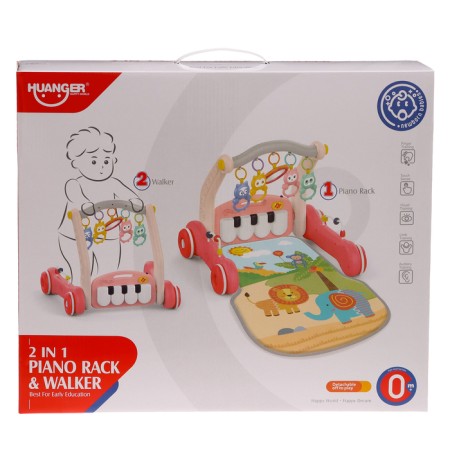 Developing rug-carrier "Safari", 2 in 1, sound effects, red color-13